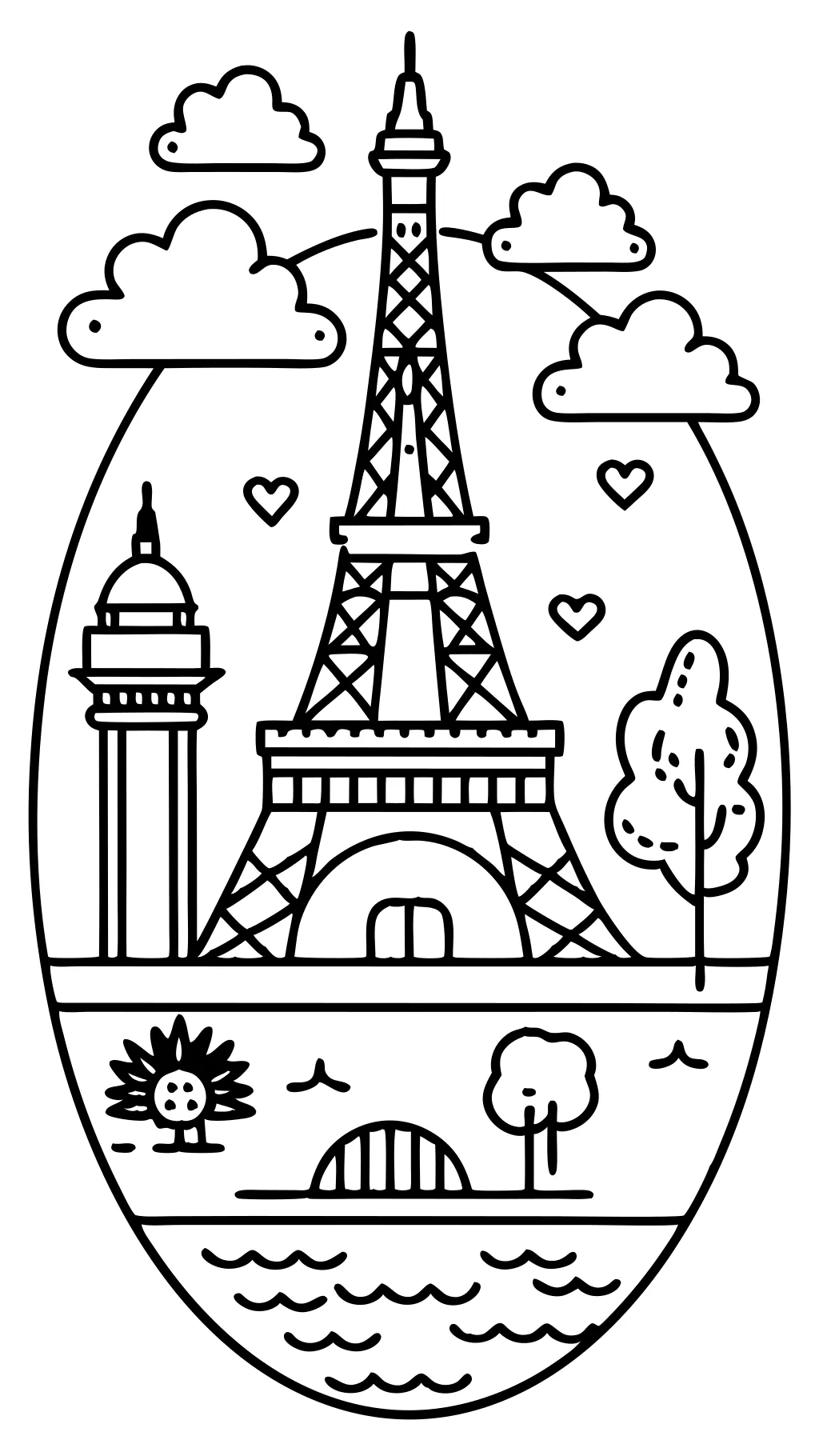 paris france coloring pages